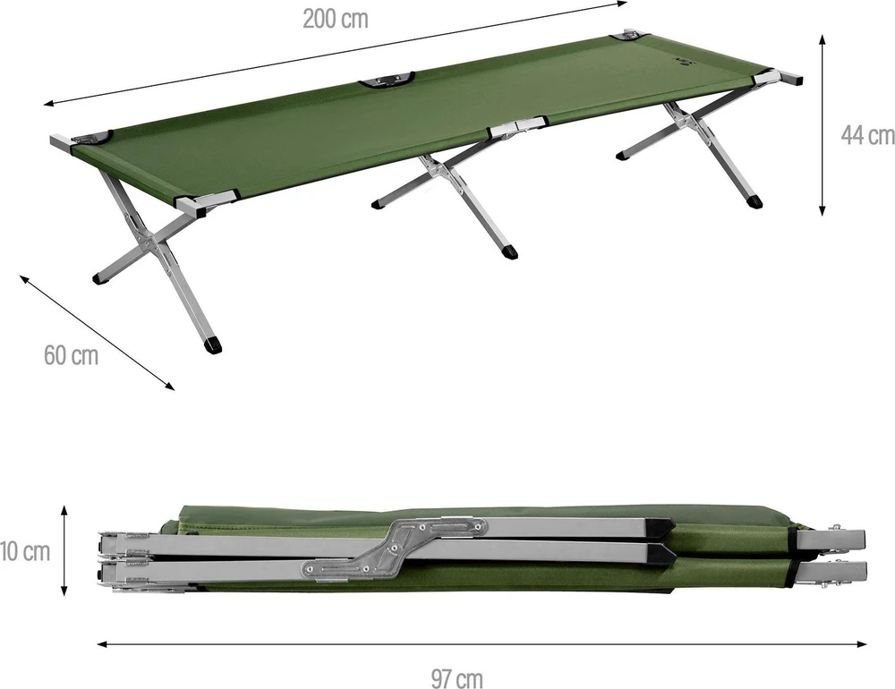Sudedama stovyklavimo lova Nils Camp NC2756, žalia, 200 cm