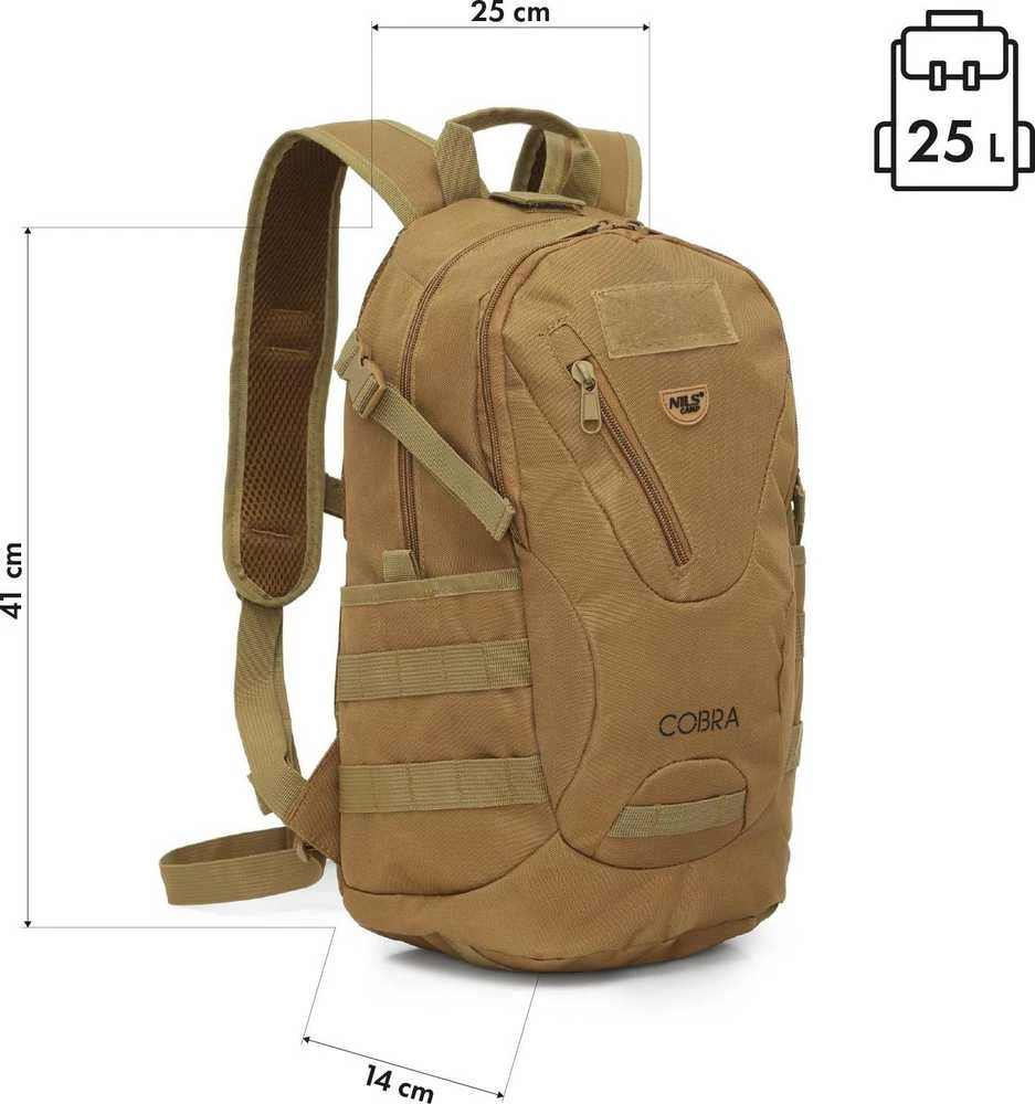 NC3905 COBRA TAKTINĖ KUPRINĖ RUDA 25L NILS CAMP
