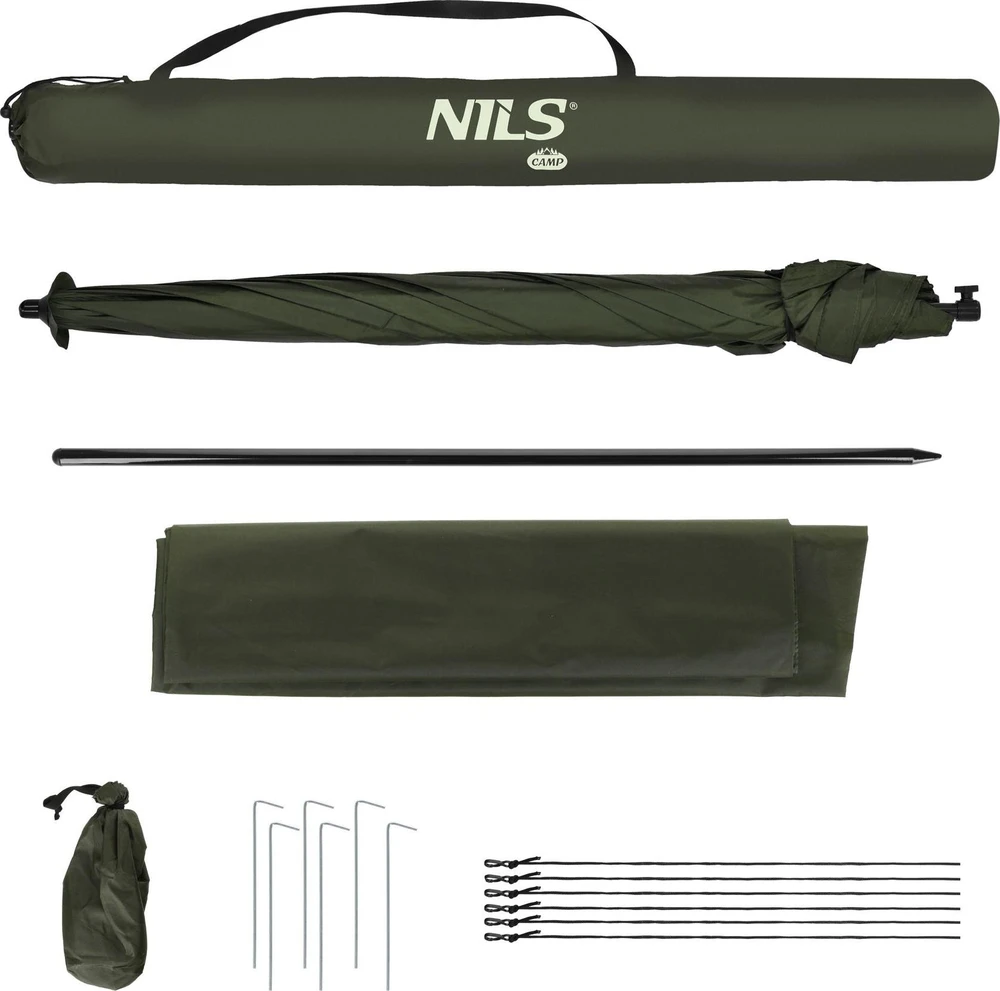 Žvejybinis skėtis su šonine sienele NILS CAMP NC4702