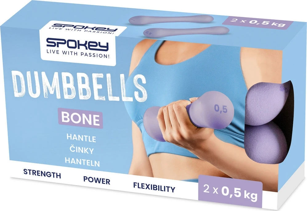 Neopreninių hantelių rinkinys Spokey BONE 2x 0,5kg