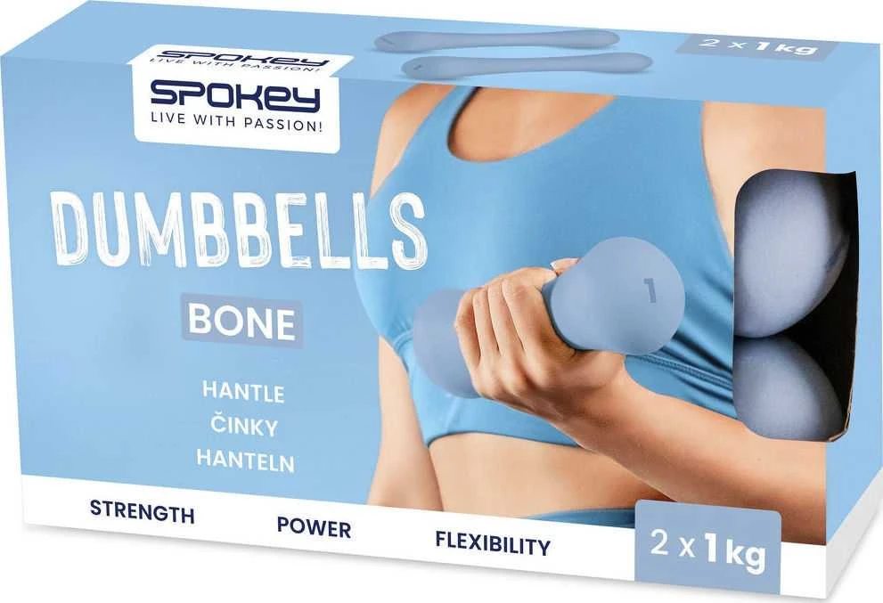 Neopreninių hantelių rinkinys Spokey BONE 2x1 kg
