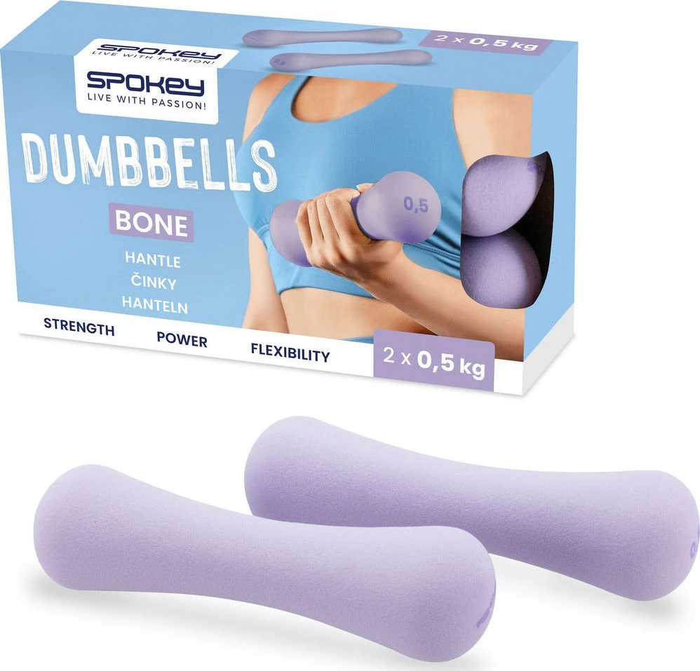 Neopreninių hantelių rinkinys Spokey BONE 2x 0,5kg
