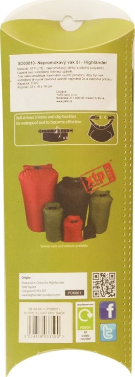 Neperšlampamas maišas Highlander X-LITE, 40l