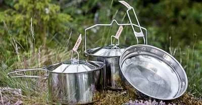 Carruzzo Švedija Puodas Primus Campfire Cookset stainless steel large