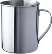 Nerūdijančio plieno puodelis BasicNature, poliruotas, 0.4L