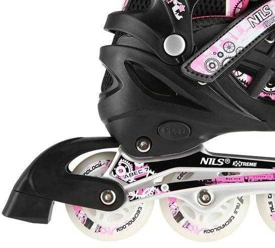 Riedučiai/pačiūžos Nils Extreme NH10905 rožiniai - PU76 mm/82A (M 35-38)