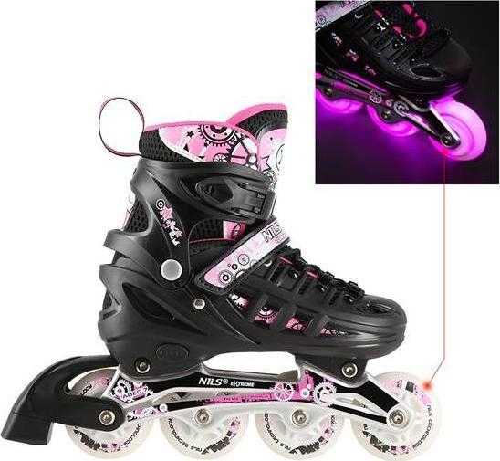Riedučiai/pačiūžos Nils Extreme NH10905 juodi - PU80 mm/82A (L 39-42)