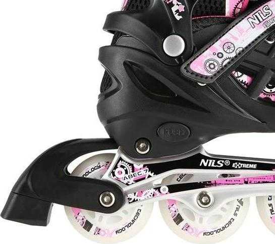 Riedučiai/pačiūžos Nils Extreme NH10905 juodi - PU80 mm/82A (L 39-42)