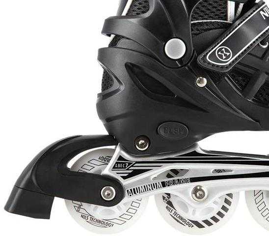 Riedučiai/pačiūžos Nils Extreme NH10905 juodi - PU80 mm/82A (L 39-42)