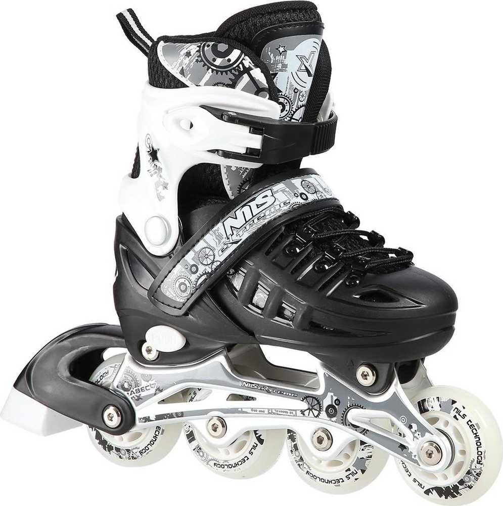 Riedučiai/pačiūžos Nils Extreme NH10905 juodi - PU76 mm/82A (M 35-38)