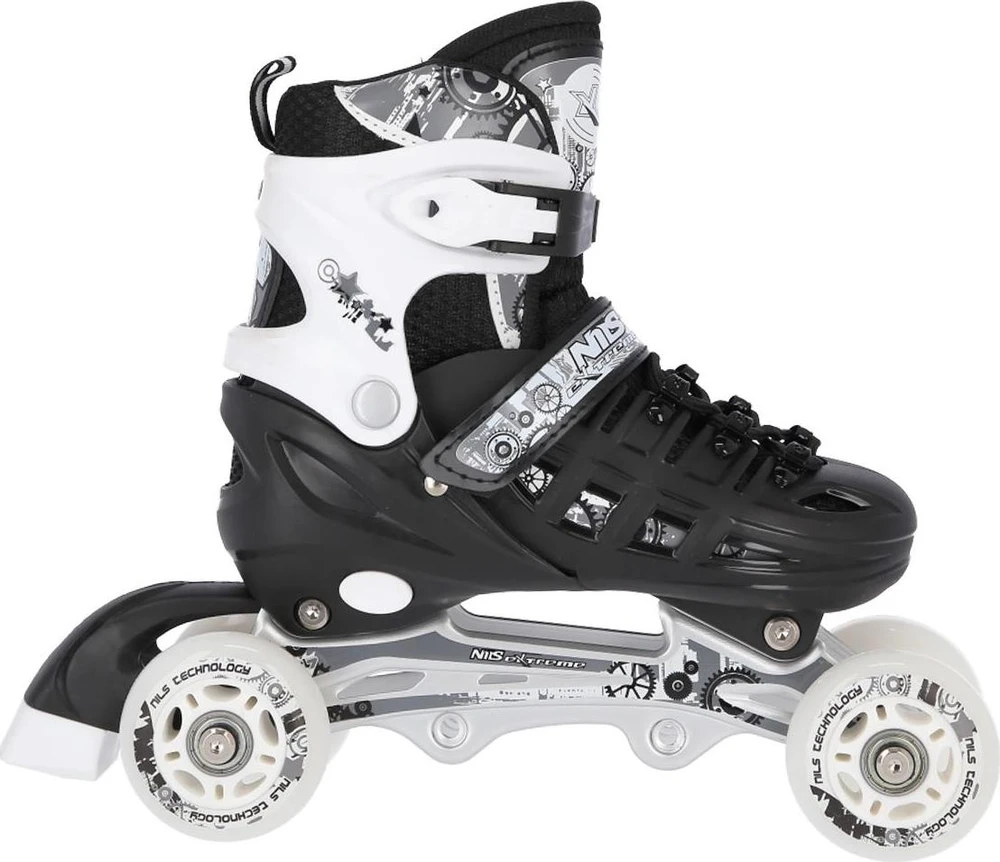 Riedučiai/pačiūžos Nils Extreme NH10905 juodi - PU80 mm/82A (L 39-42)