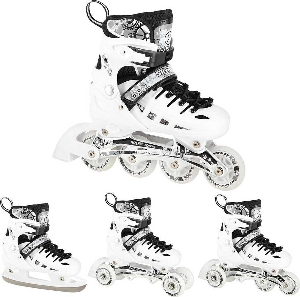 Riedučiai/pačiūžos Nils Extreme NH10905 juodi - PU80 mm/82A (L 39-42)
