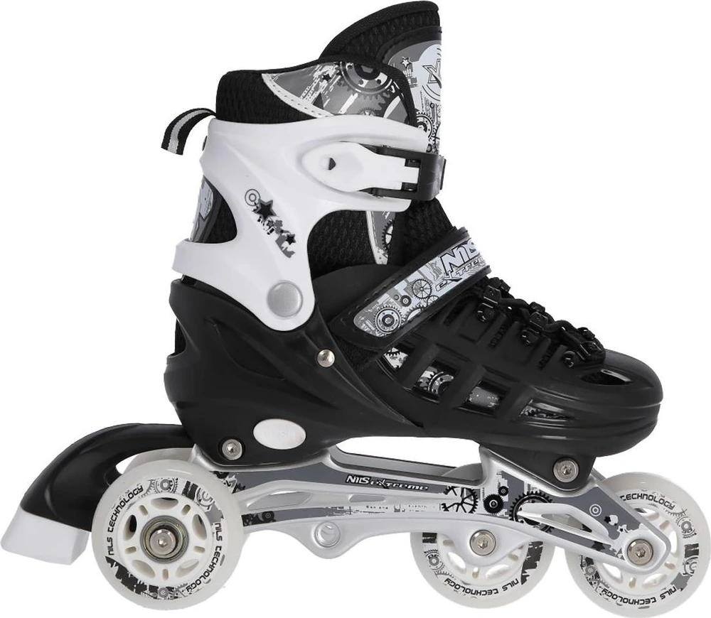 Riedučiai/pačiūžos Nils Extreme NH10905 juodi - PU80 mm/82A (L 39-42)