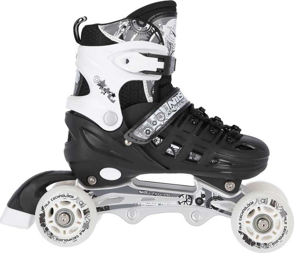 Riedučiai/pačiūžos Nils Extreme NH10905 juodi - PU76 mm/82A (M 35-38)
