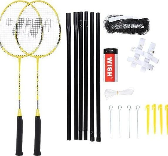 Nils Badmintono rakečių rinkinys Wish ALUMTEC 4466, geltonas