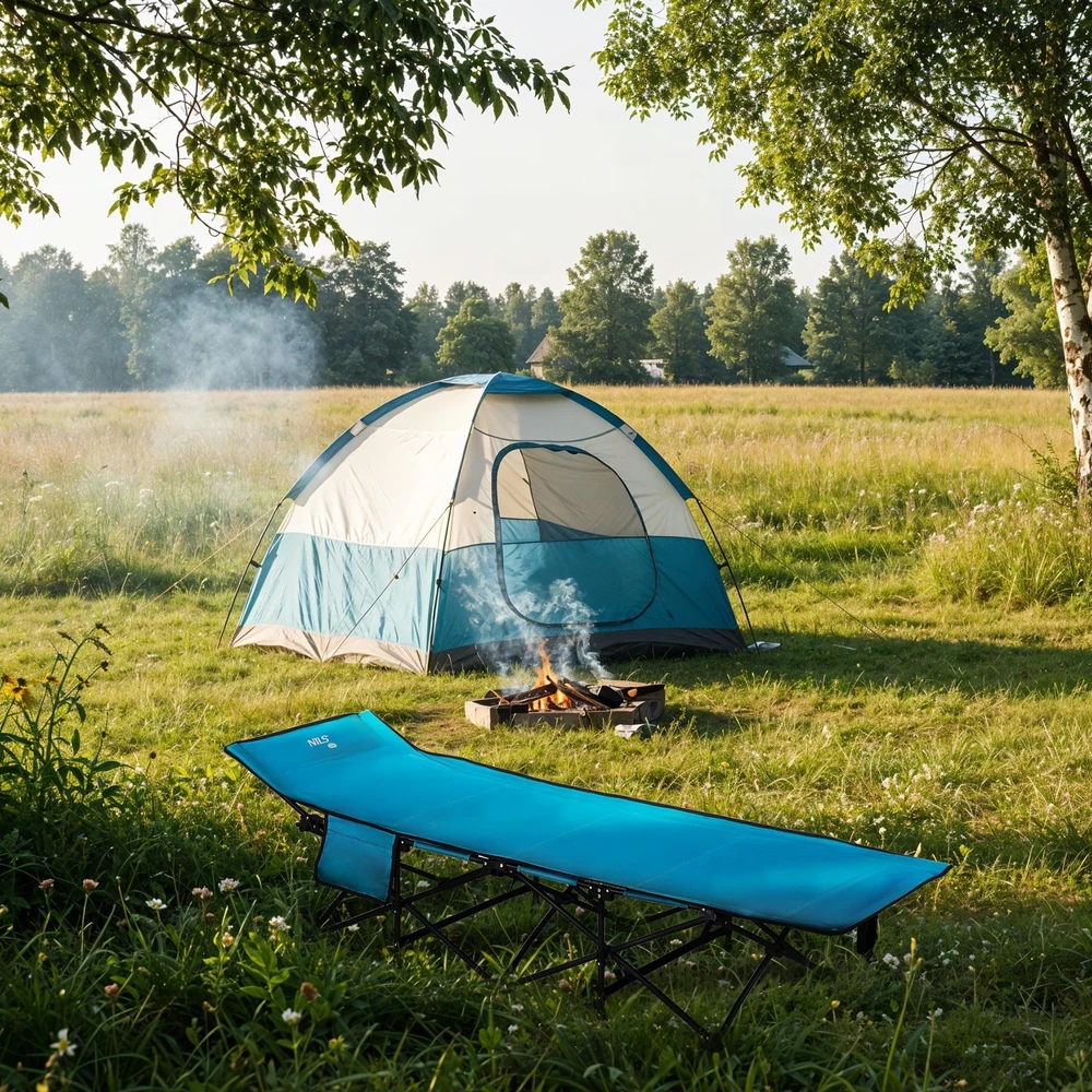Nils Camp Sudedama stovyklavimo lova NILS NC2701, mėlyna, 188 cm