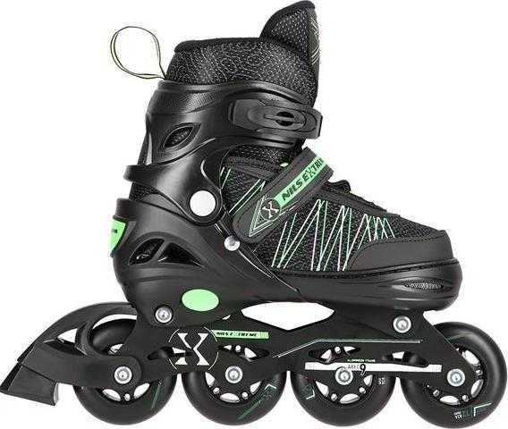 Riedučiai/ledo ritulio pačiūžos Nils Extreme NH11912 juodi-rožiniai - PU80 mm/82A (L 39-42)