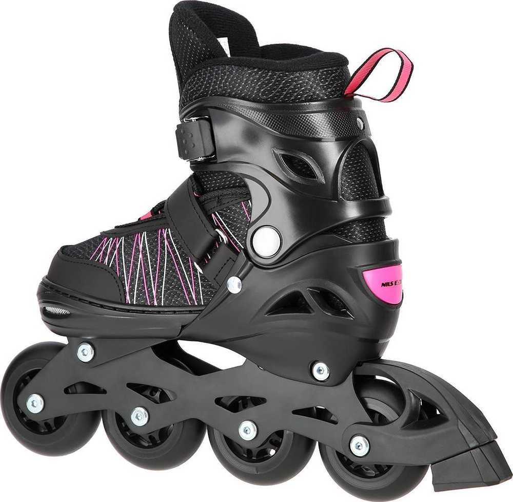 Riedučiai/ledo ritulio pačiūžos Nils Extreme NH11912 juodi-mėlyni - PU76 mm/82A (M 35-38)