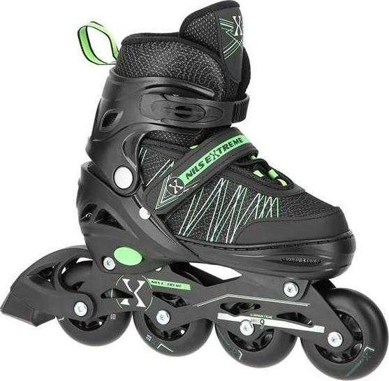 Riedučiai/ledo ritulio pačiūžos Nils Extreme NH11912 juodi-rožiniai - PU80 mm/82A (L 39-42)