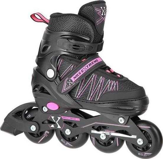 Riedučiai/ledo ritulio pačiūžos Nils Extreme NH11912 juodi-mėlyni - PU76 mm/82A (M 35-38)
