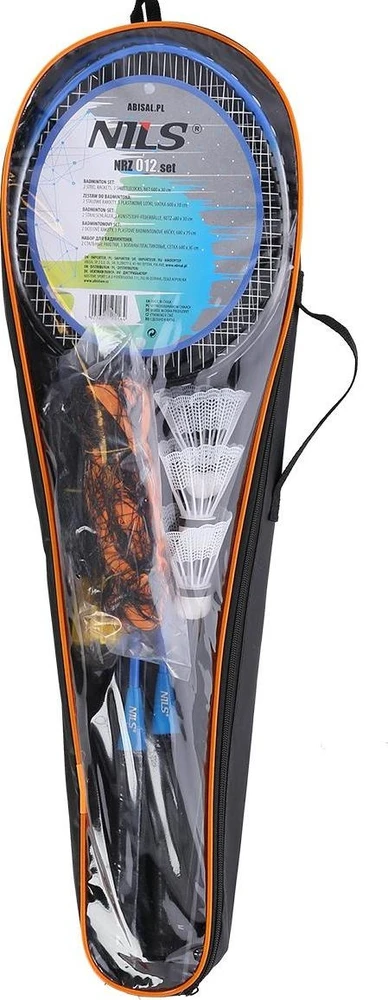 Nils Extreme Badmintono rinkinys Nils NRZ012, plienas, 2 raketės, 3 badmintono plunksniukai, tinklas 195 x 22 cm, dėklas