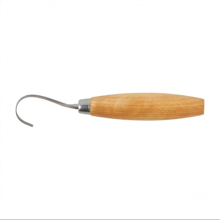 Šaukštų drožinėjimo peilis Morakniv® 164, lenkta geležtė 50x2,5mm. 13mm vidinis skersmuo. Viengubi ašmenys, beržinė rankena.