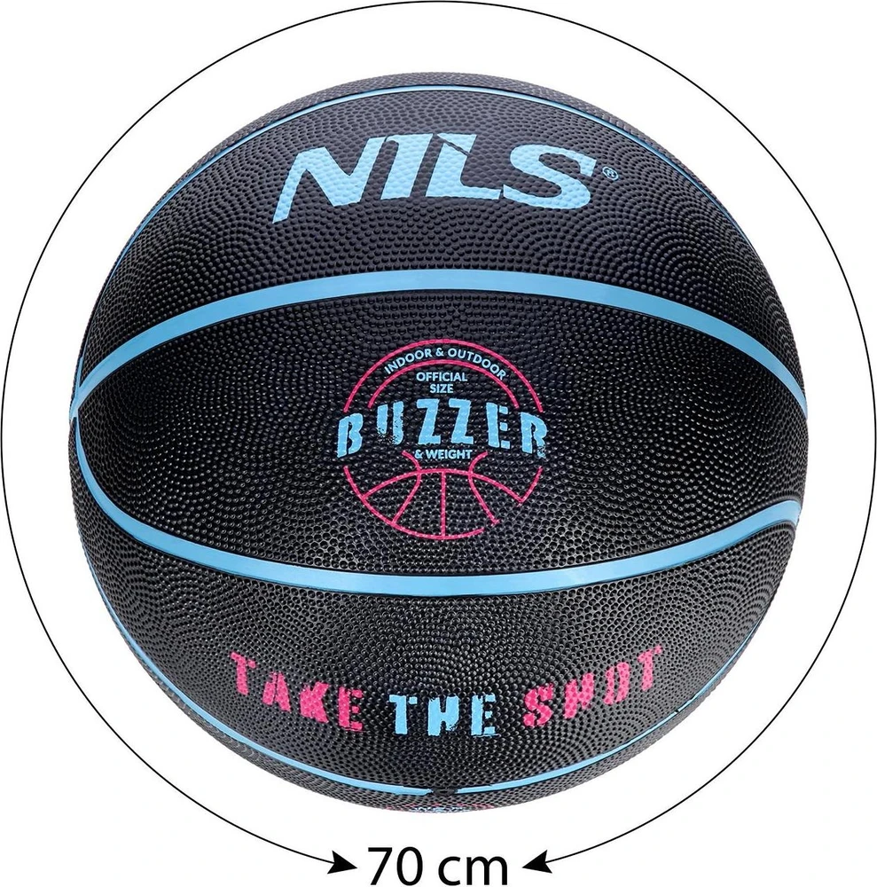 Nils Extreme Krepšinio kamuolys NILS NPK251 Buzzer, juodas, 5 dydis