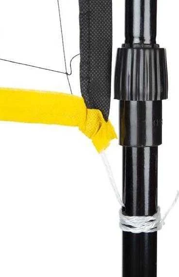 Badmintono tinklas su teleskopiniais stulpais Nils NT310, 600 x 60 cm, visiškai dengiantis dėklas