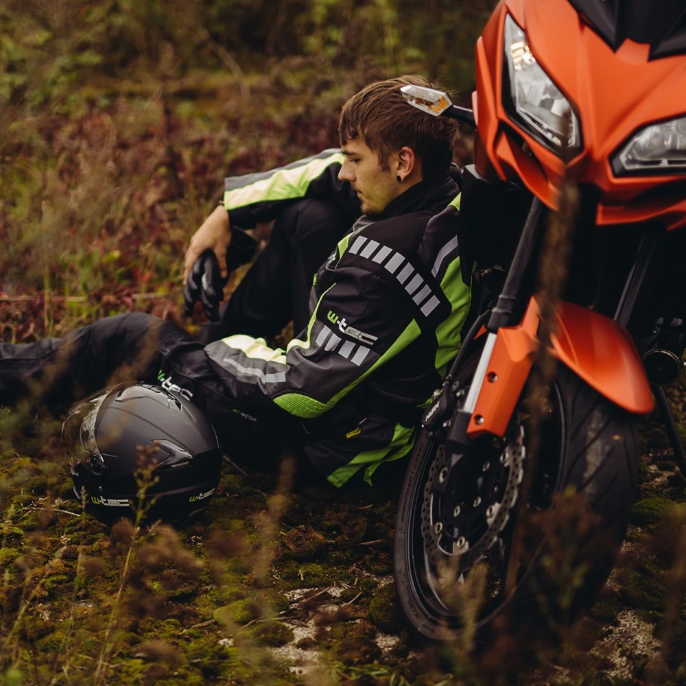 Odinės motociklininko pirštinės W-TEC Talhof