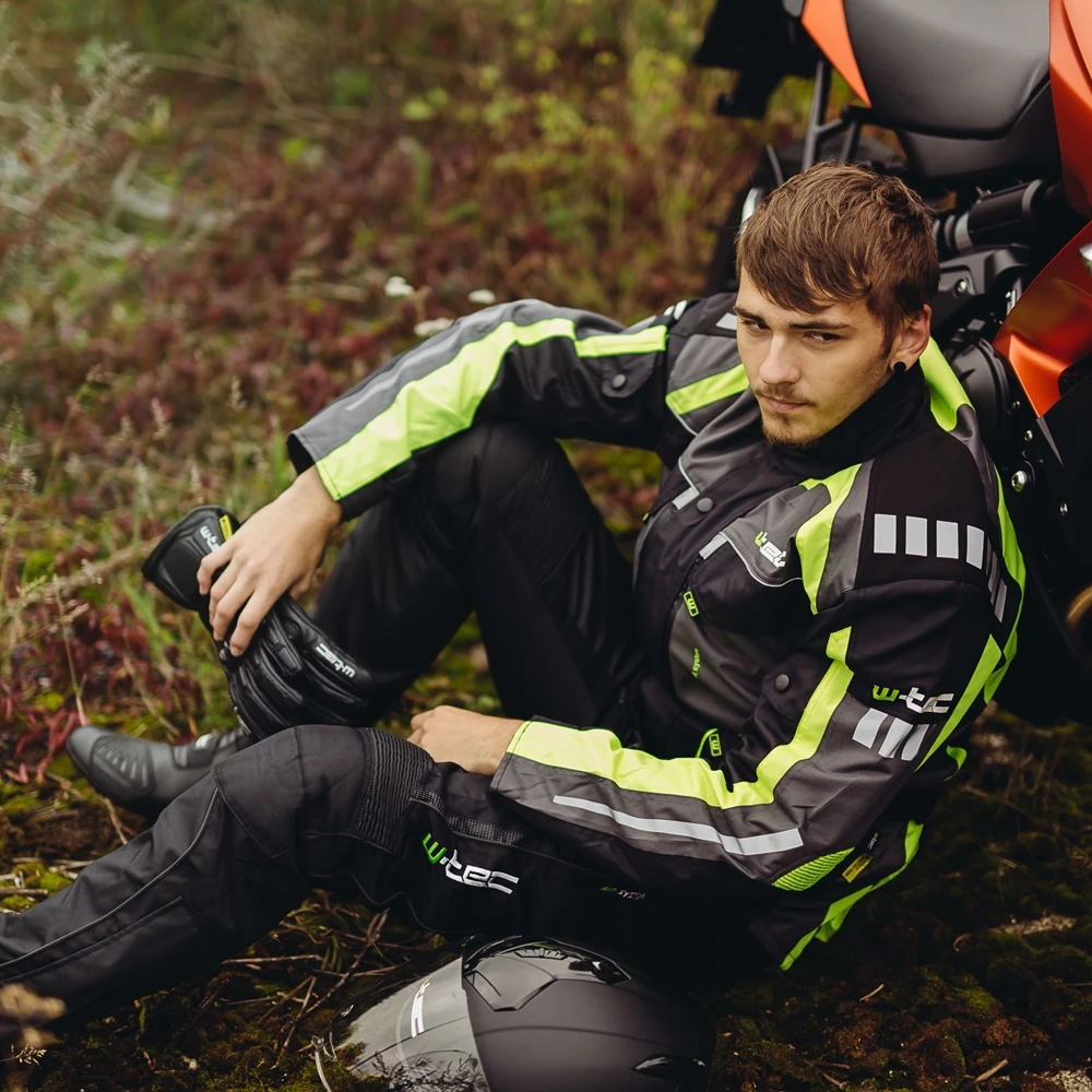 Odinės motociklininko pirštinės W-TEC Talhof