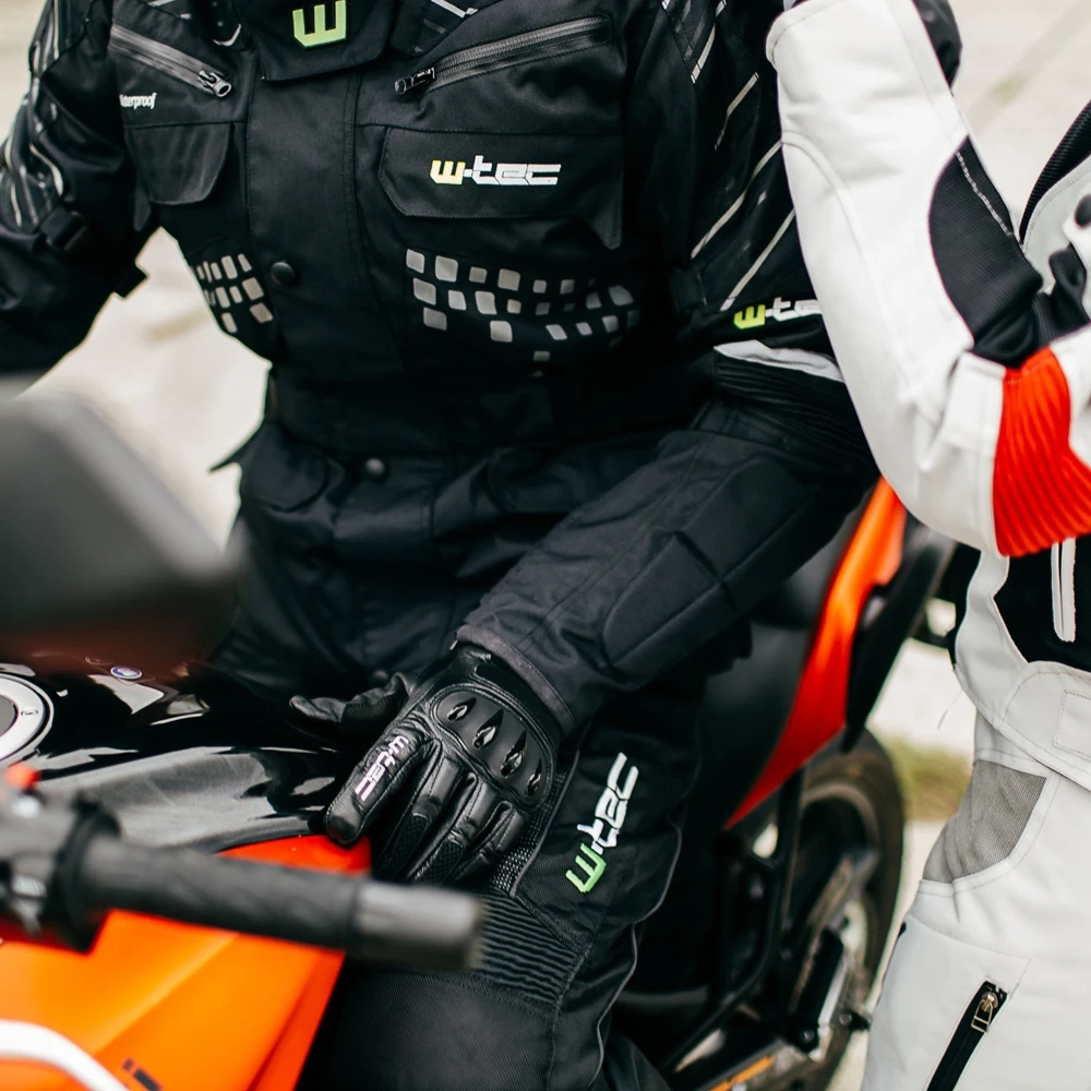 Odinės motociklininko pirštinės W-TEC Talhof