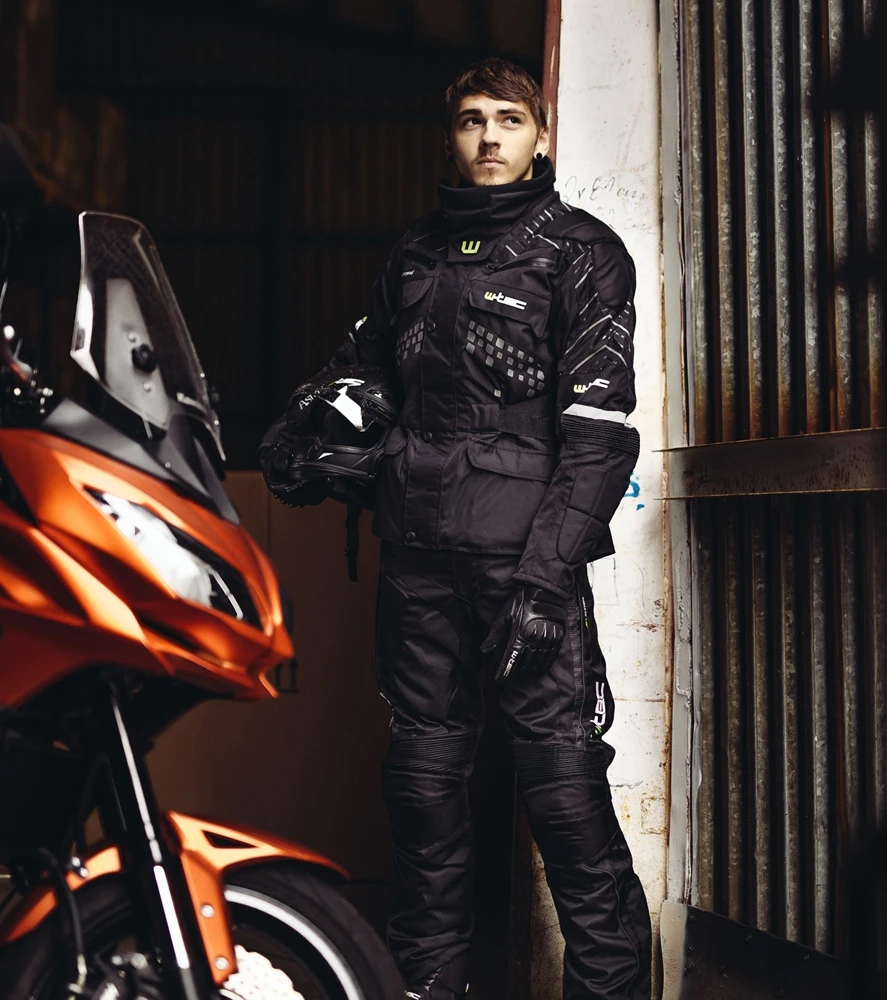 Odinės motociklininko pirštinės W-TEC Talhof