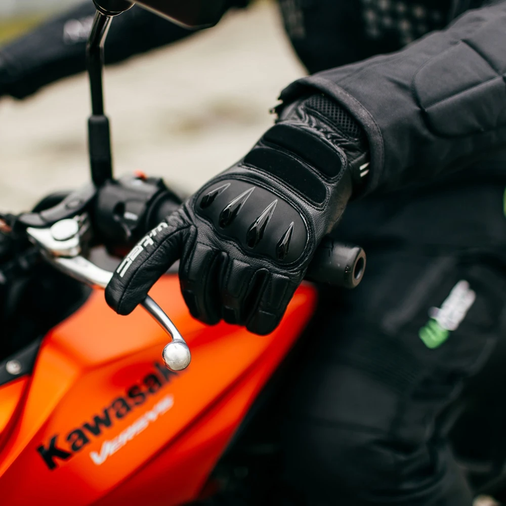 Odinės motociklininko pirštinės W-TEC Talhof