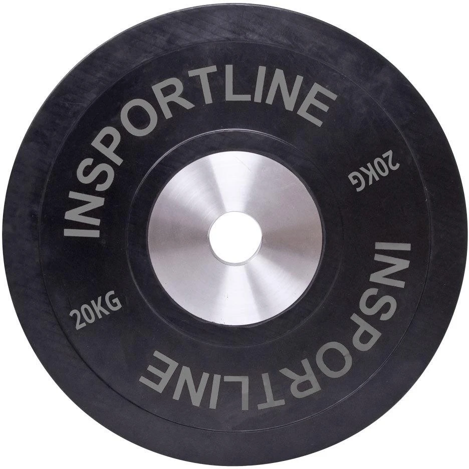 Olimpinis svoris tinkamas mėtymui 50mm inSPORTline BumperPlate 20kg