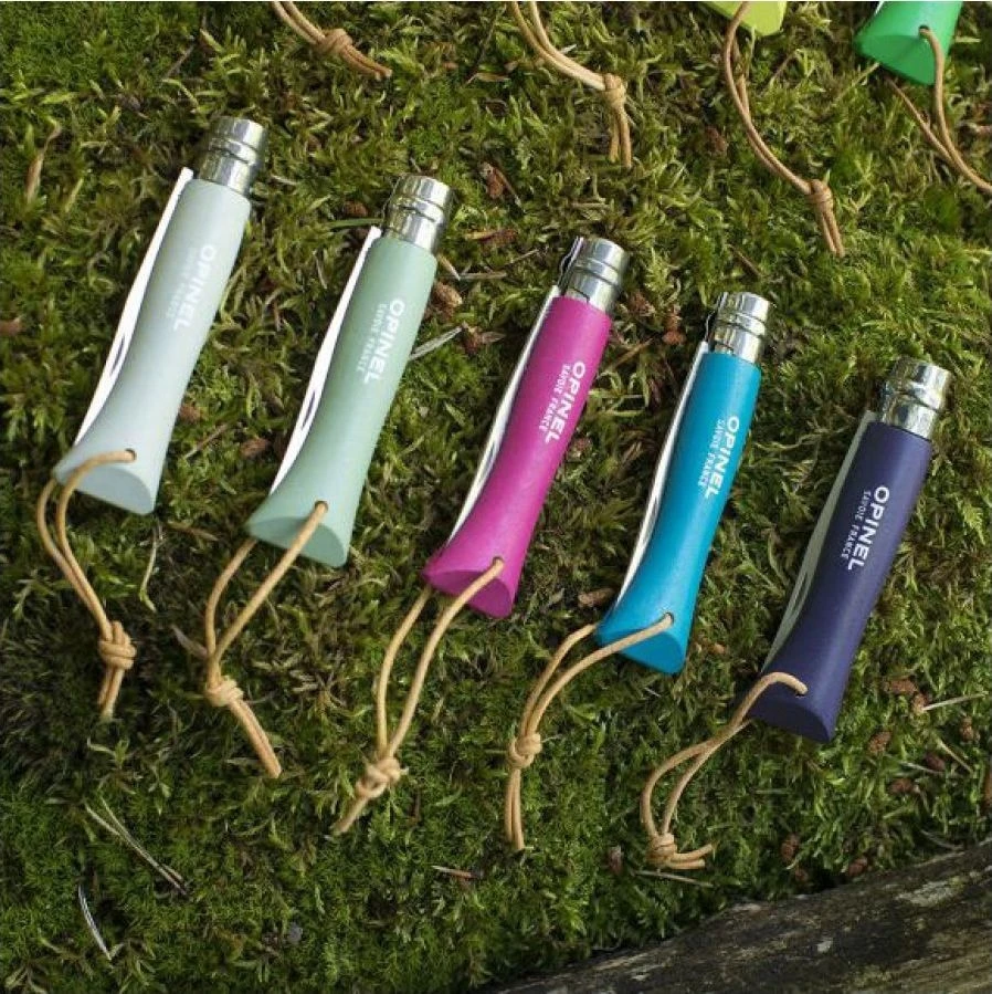 Peilis Opinel Colorama 06 inox su virvele, violetinis