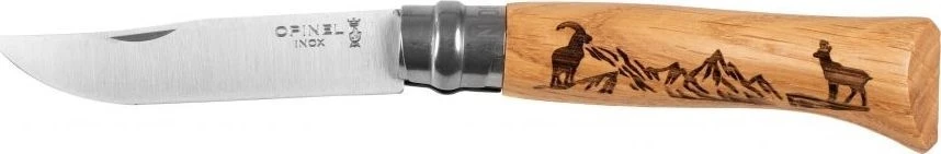 Opinel peilis 8 inox ąžuolas Animal serija - gemzė