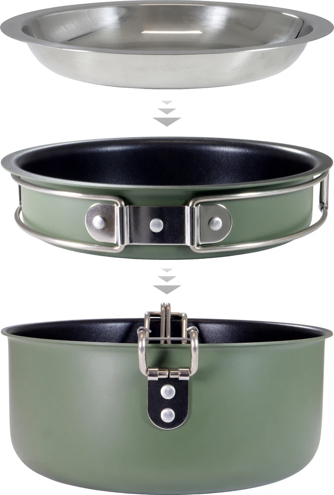 Origin Outdoors aliuminio virtuvės rinkinys „Snap-Pack“