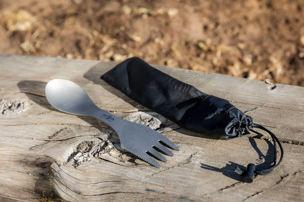 Origin Outdoors stalo įrankiai iš titano Spork