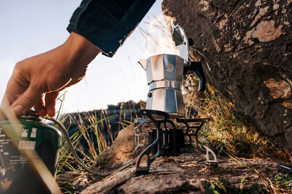 Origin Outdoors Espreso virimo aparatas BasicNature Bellanapoli, 3 puodeliams