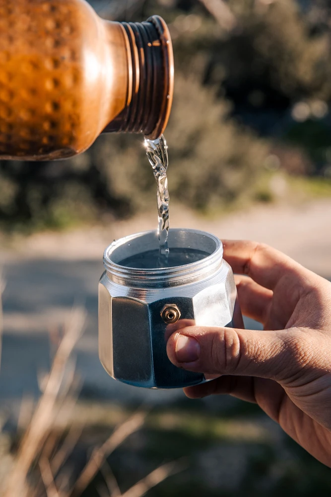 Origin Outdoors Espreso virimo aparatas BasicNature Bellanapoli, 3 puodeliams