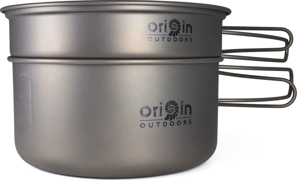 Origin Outdoors stovyklavimo virimo indų rinkinys „Titanium“