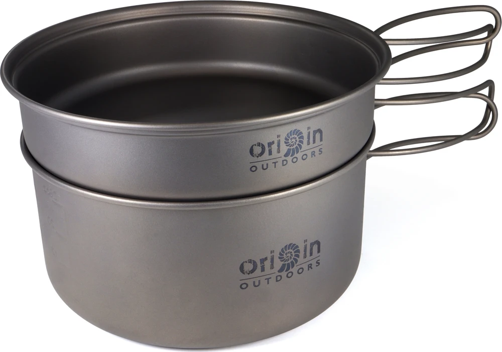 Origin Outdoors stovyklavimo virimo indų rinkinys „Titanium“