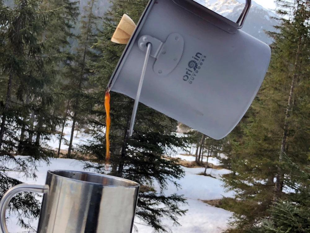 Origin Outdoors kavinukas French Press 3 in 1 „Titanium“