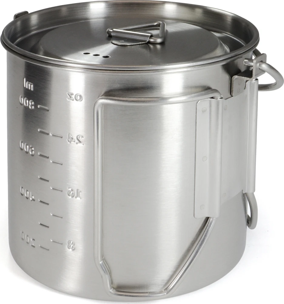 Origin Outdoors Stainless Steel Camping Pot '2 in 1'