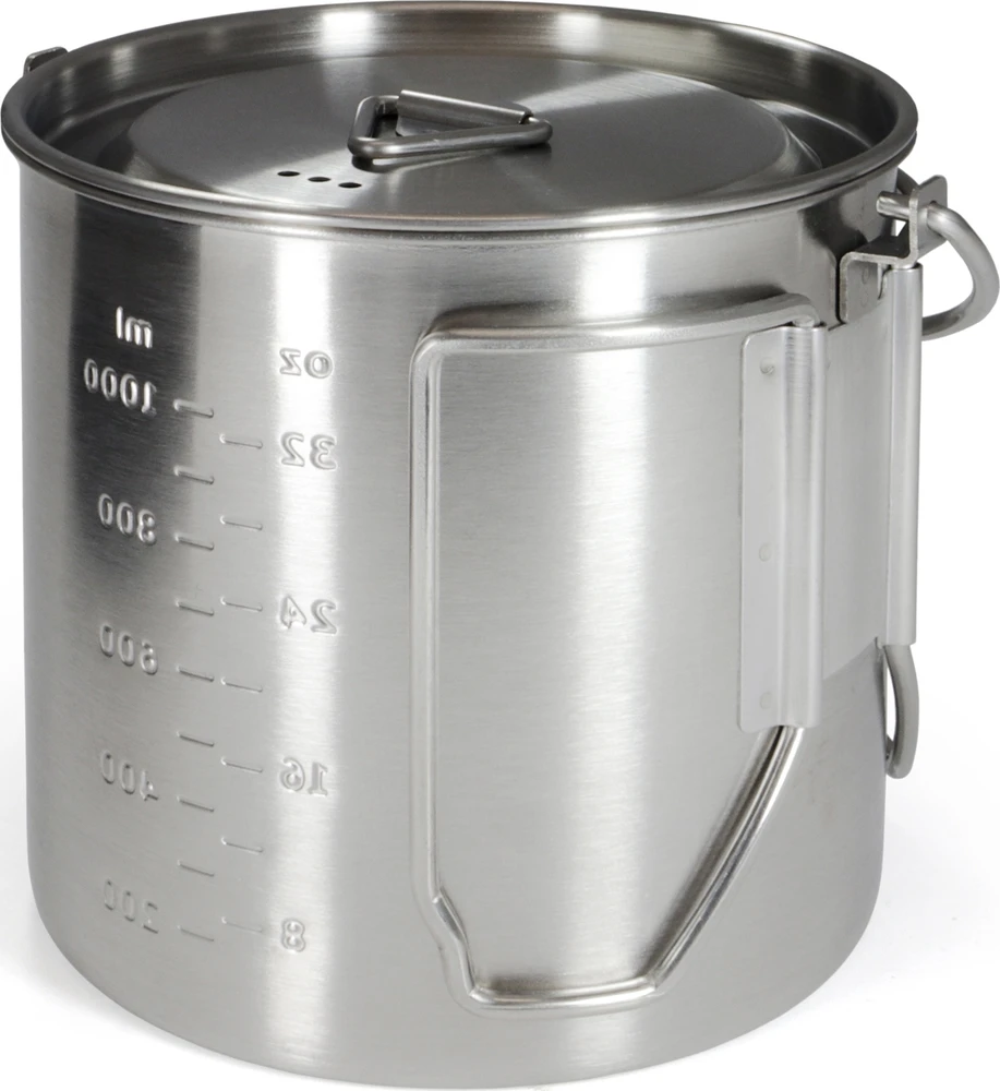 Origin Outdoors Stainless Steel Camping Pot '2 in 1'