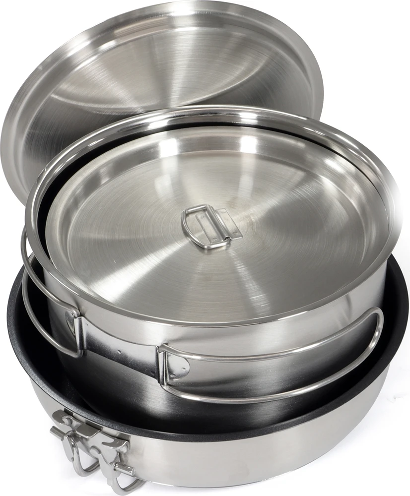 Origin Outdoors nerūdijančio plieno virimo indų komplektas „Non-Stick“