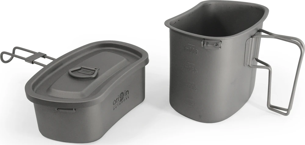 Origin Outdoors stovyklavimo puodų rinkinys „Titanium“