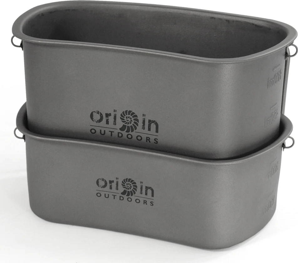 Origin Outdoors stovyklavimo puodų rinkinys „Titanium“