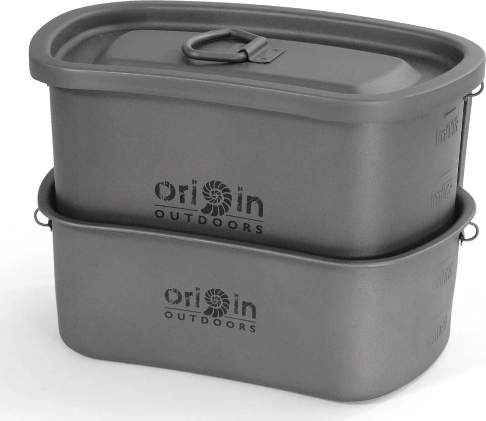 Origin Outdoors stovyklavimo puodų rinkinys „Titanium“