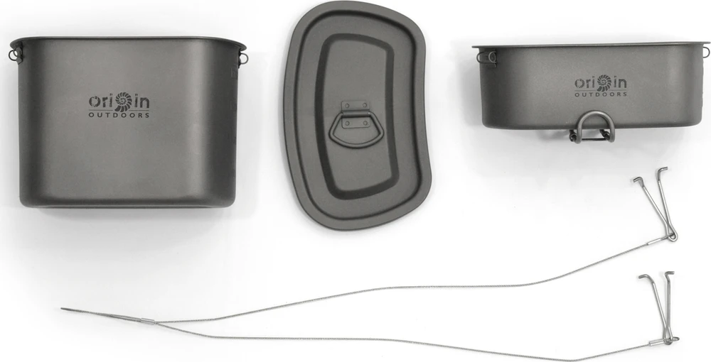 Origin Outdoors stovyklavimo puodų rinkinys „Titanium“